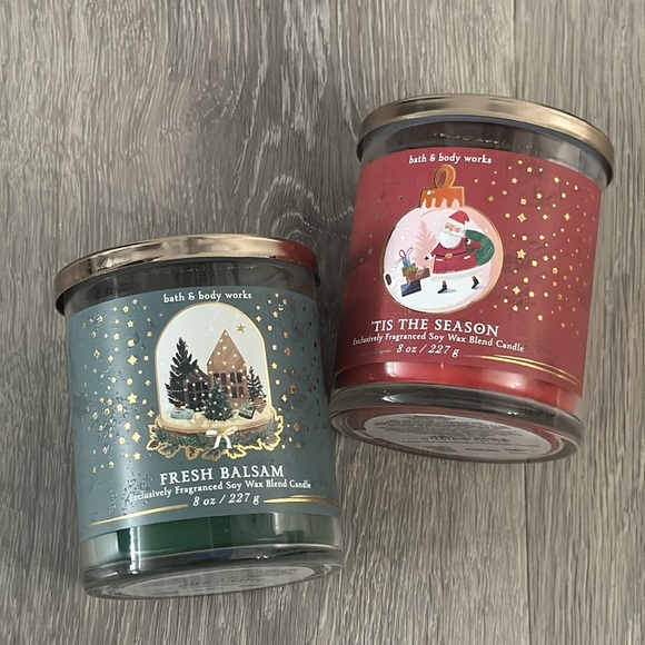 Fresh Balsam and Tis The Season Candle and Foaming Soap Set Bath & Body Works - Picture 8 of 9